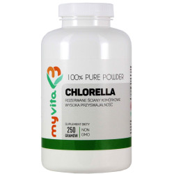 Chlorella MyVita proszek 250 g, 100% czysta, bez dodatków