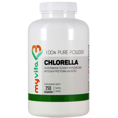 Chlorella MyVita proszek 250 g, 100% czysta, bez dodatków
