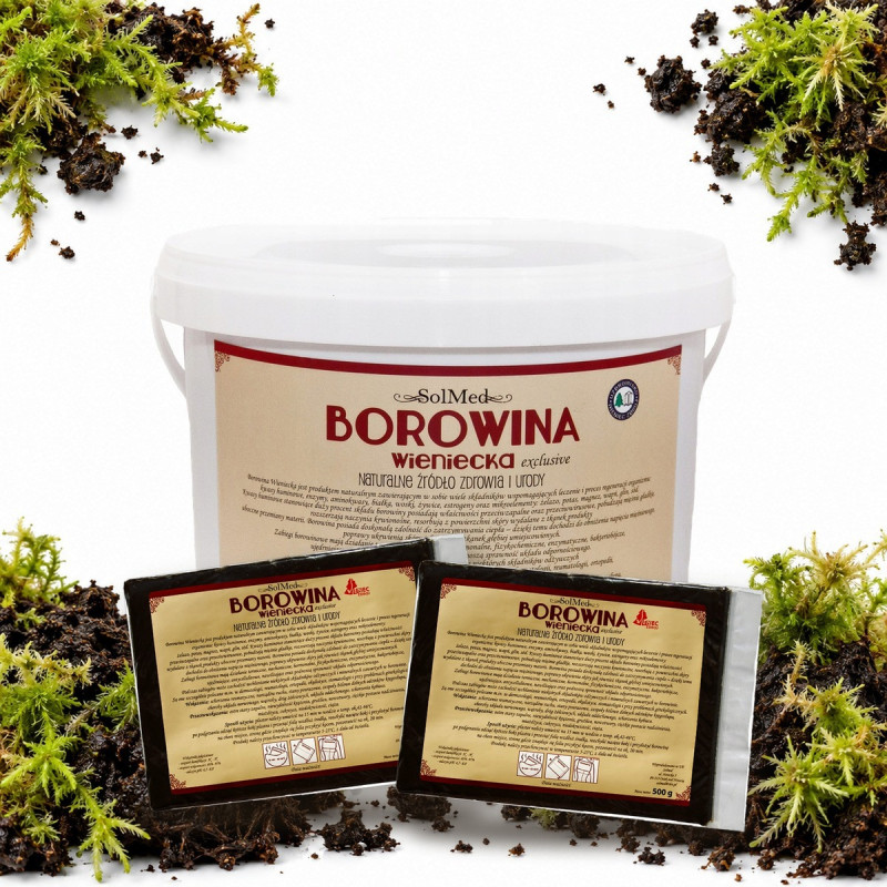 Borowina Wieniecka 5 kg i 2 plastry 0,5 kg w zestawie