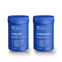 Magnez z witaminą B6 i potas ForMeds BICAPS w zestawie