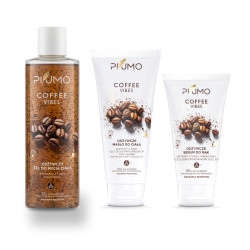 PIUMO Coffee Vibes zestaw: żel, masło do ciała, serum do rąk