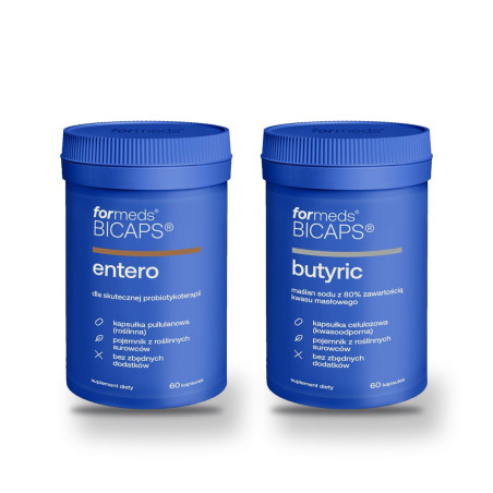 Probiotyk entero i maślan sodu butyric ForMeds BICAPS, zestaw