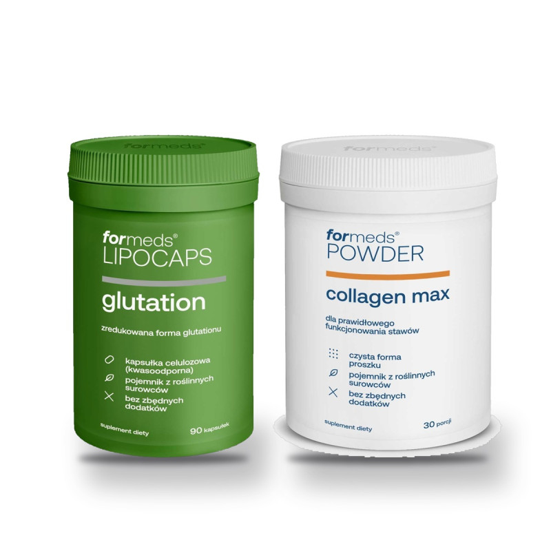 Glutation liposomalny i kolagen Max ForMeds, zestaw