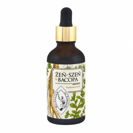 Żeń-szeń syberyjski i bakopa krople 50 ml, poranna porcja