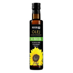 Olej słonecznikowy BIO 250 ml tłoczony na zimno seria BLACK