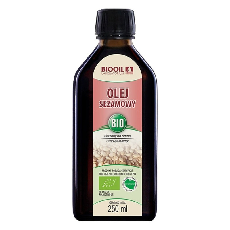 Olej sezamowy BIO 250 ml tłoczony na zimno ekologiczny