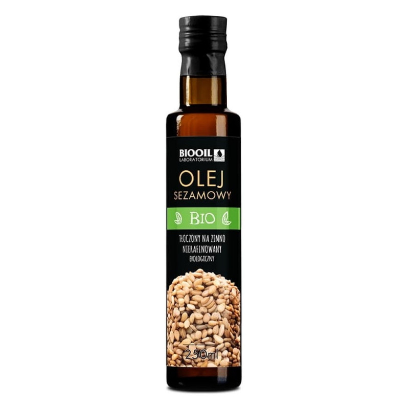 Olej sezamowy BIO 250 ml tłoczony na zimno seria BLACK