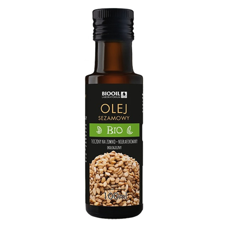 Olej sezamowy BIO 100 ml tłoczony na zimno seria BLACK