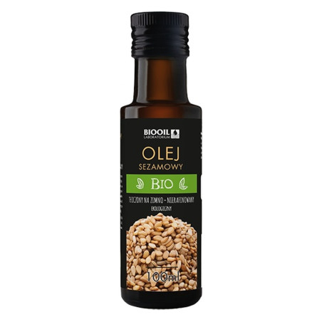 Olej sezamowy BIO 100 ml tłoczony na zimno seria BLACK