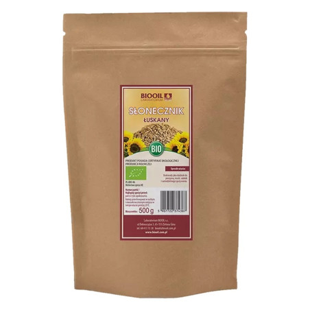 Słonecznik łuskany BIO 500 g BiOil