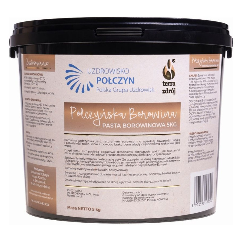 Terra Zdrój Borowina połczyńska pasta borowinowa 5 kg