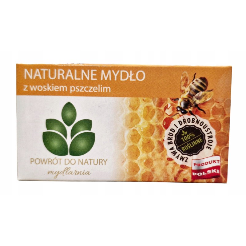 Naturalne mydło z woskiem pszczelim 100g Powrót do Natury