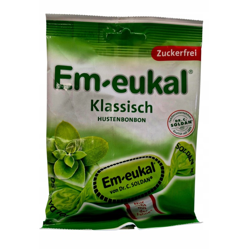 Klasyczne cukierki Emeukal na gardło i oddech 75g