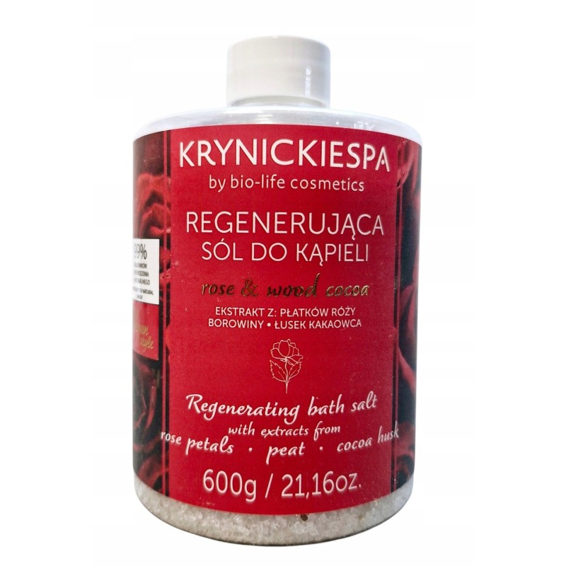 KRYNICKIE SPA Sól mineralna Róża i kakao 600g aromaterapia i spa