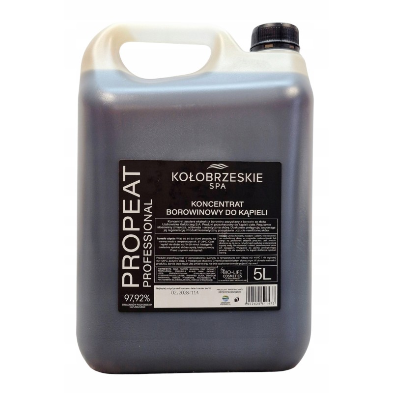 Borowinowy koncentrat kąpielowy 5L Kołobrzeskie SPA ujędrnia skórę