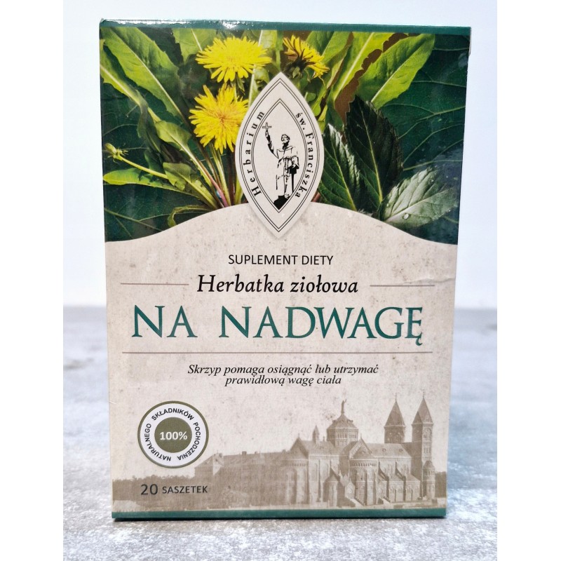 Franciszkańska herbatka na nadwagę 20x5g wspiera metabolizm i trawienie