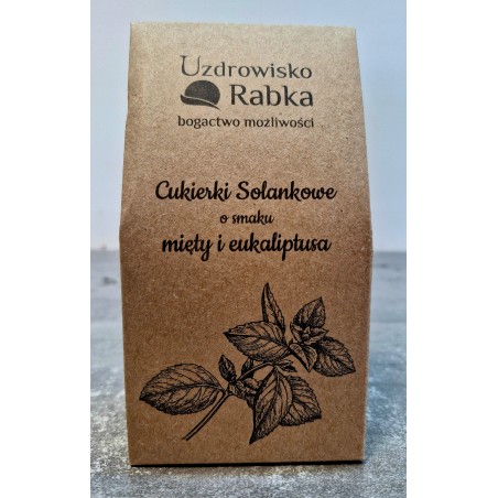 Cukierki z solanką eukaliptus mięta naturalne wsparcie gardła 110g