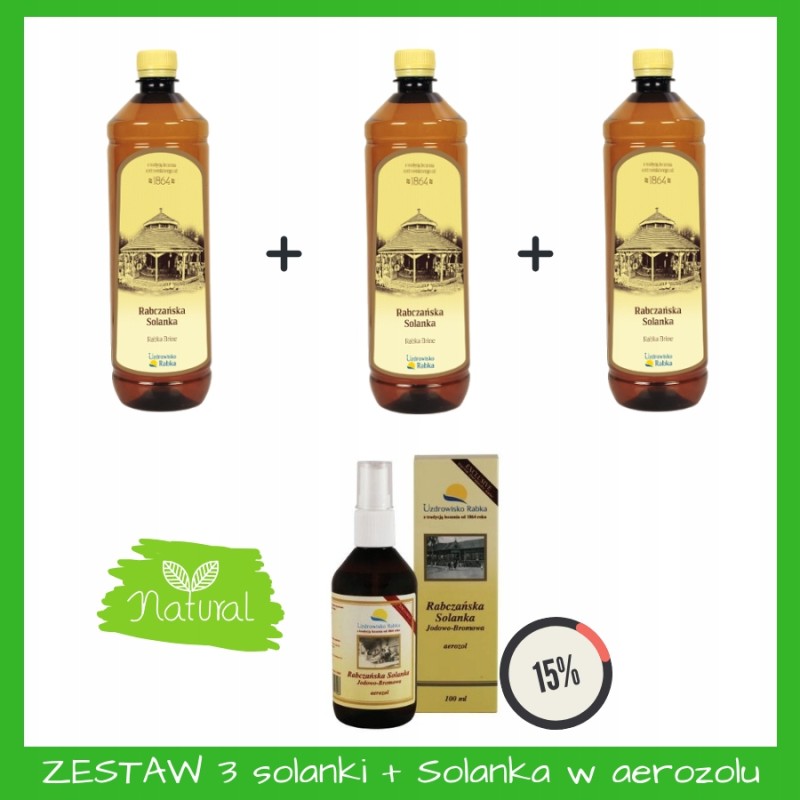 ZESTAW RABKA 3 solanka 1L  s w aerozolu TANIEJ