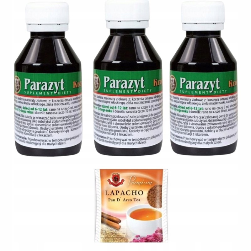 3 x Franciszkański PARAZYT w kroplach NOWY SKŁAD  LAPACHO