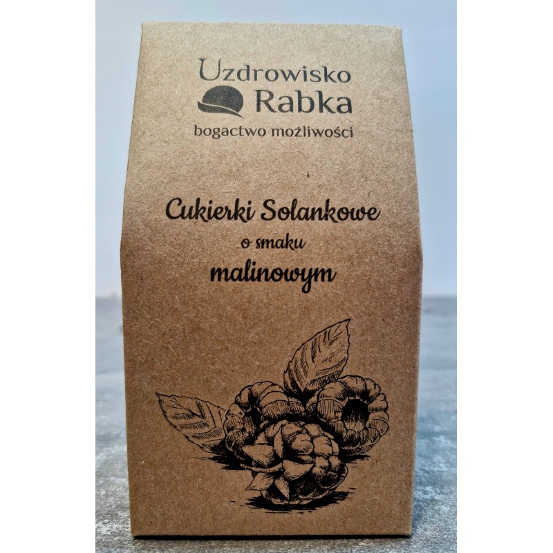Cukierki z solanką malinowe naturalne wsparcie gardła 110g