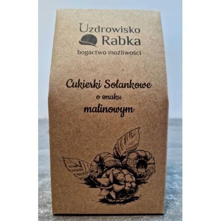 Cukierki z solanką malinowe naturalne wsparcie gardła 110g