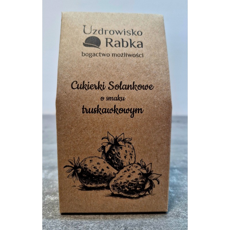 Cukierki z solanką truskawka naturalne wsparcie gardła 110g