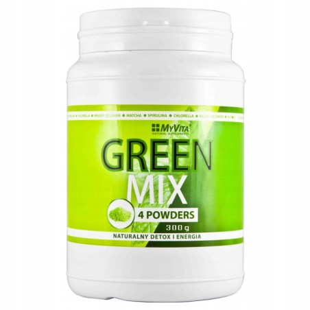 MyVita Green Mix 300g naturalny proszek spirulina chlorella matcha