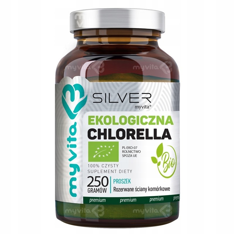 MyVita Chlorella BIO Silver 250g proszek oczyszczanie organizmu