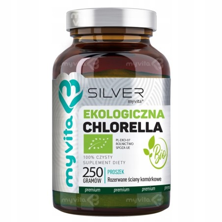 MyVita Chlorella BIO Silver 250g proszek oczyszczanie organizmu