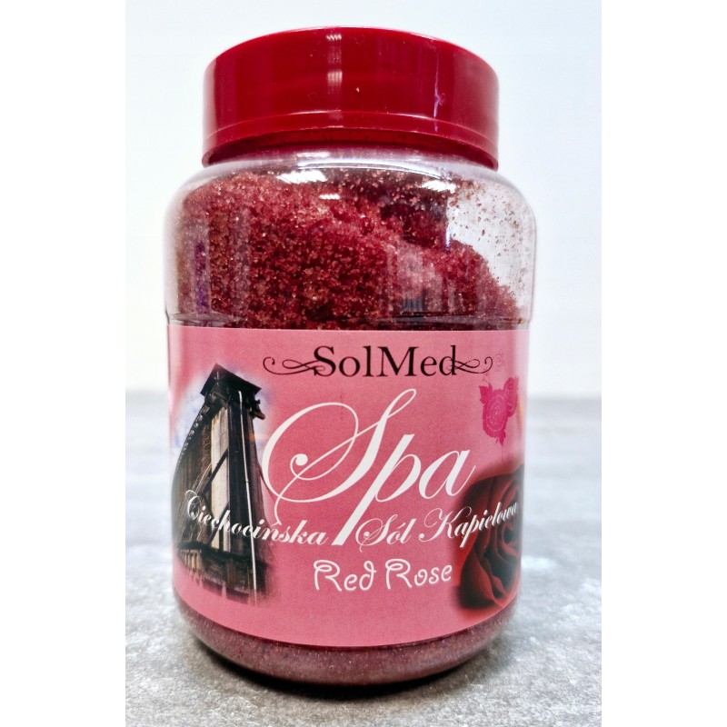 Naturalna Ciechocińska Sól Kąpielowa Red Rose 550ml pielęgnacja skóry