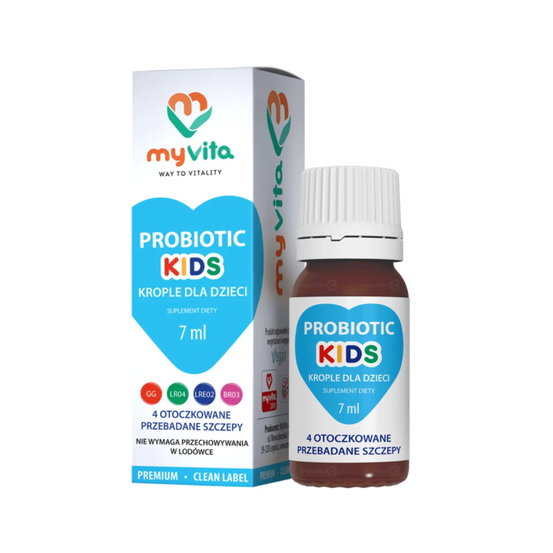 MyVita Probiotic Kids krople probiotyk dla dzieci 1 2 mld bakterii