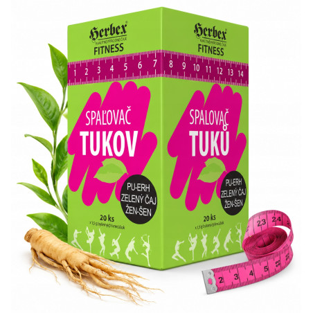 Spalacz tłuszczu Herbex, pu-erh i zielona herbata, 20x1,5 g