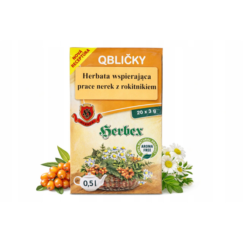 Herbata na nerki z rokitnikiem Herbex 20x3 g, suplement