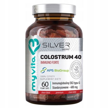 MyVita Silver Colostrum Immuno 60 kapsułek wsparcie układu odpornościowego