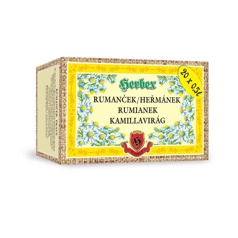 Herbata rumianek Herbex 20 saszetek po 2,5 g na 0,5 l