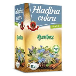 Hladina cukru Herbex 20x3 g, herbata z cynamonem i cykorią