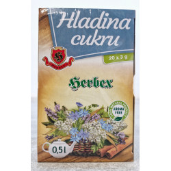 Hladina cukru Herbex 20x3 g, herbata z cynamonem i cykorią