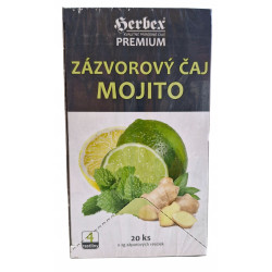 Herbata imbirowa Mojito Herbex, imbir 32 % i mięta, 20x2 g