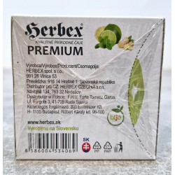 Herbata imbirowa Mojito Herbex, imbir 32 % i mięta, 20x2 g