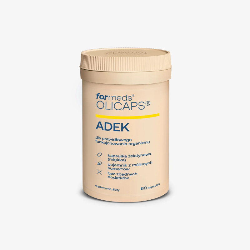 Witaminy A, D3, E, K2 w oleju MCT ForMeds OLICAPS ADEK