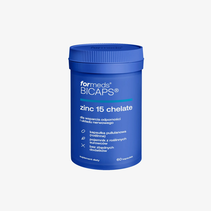 ForMeds BICAPS Zinc 15 Chelate diglicynian cynku z miedzią 60 kapsułek