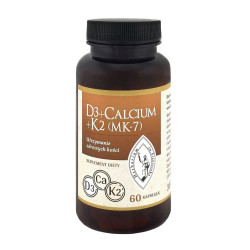 D3 + Calcium + K2 MK-7 60 kapsułek, utrzymanie zdrowych kości