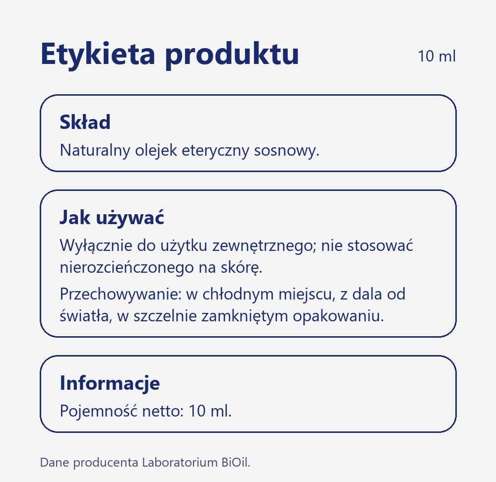 Skład i zastosowanie Olejek sosnowy 10 ml eteryczny 100% naturalny do aromaterapii