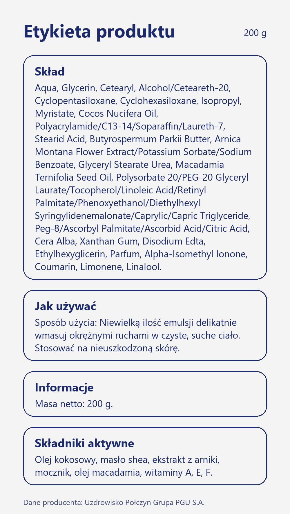 Skład i sposób użycia Terra Zdrój Balsam solankowy do ciała 200 g