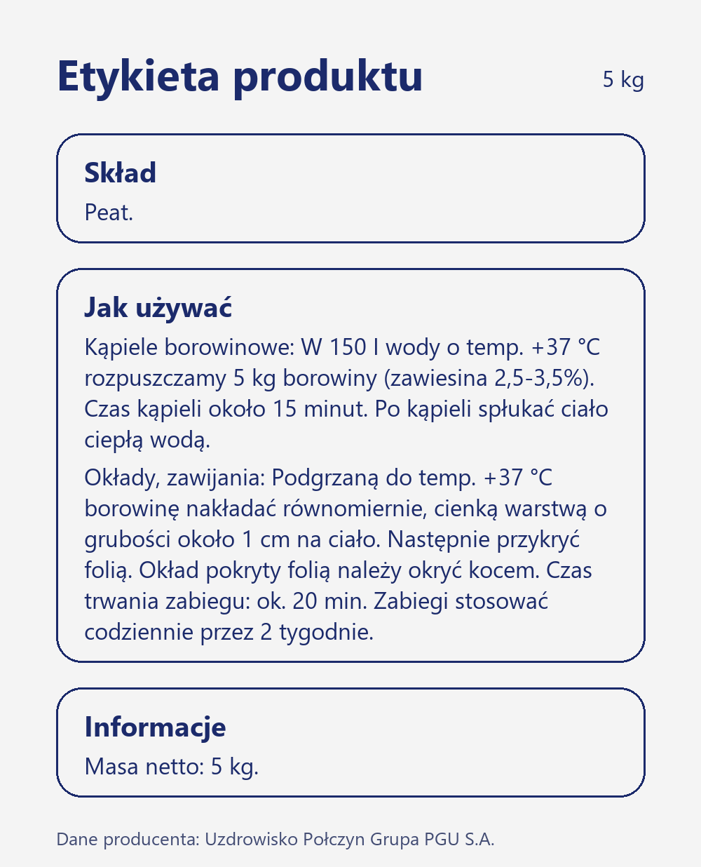 Skład i sposób użycia Terra Zdrój Borowina połczyńska pasta borowinowa 5 kg do okładów i kąpieli