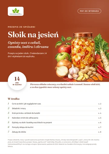 Okładka PDF: Słoik na jesień. Ognisty ocet