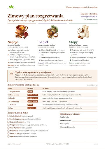 Okładka PDF: Zimowy plan rozgrzewania. 7 przepisów