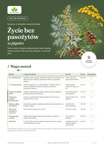 Okładka PDF: Życie bez pasożytów w pigułce. Ściąga z książki Małachowa